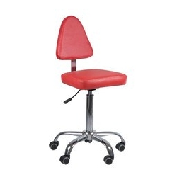 Taboret kosmetyczny regulowany z poduszką - BD-9937/14, czerwony